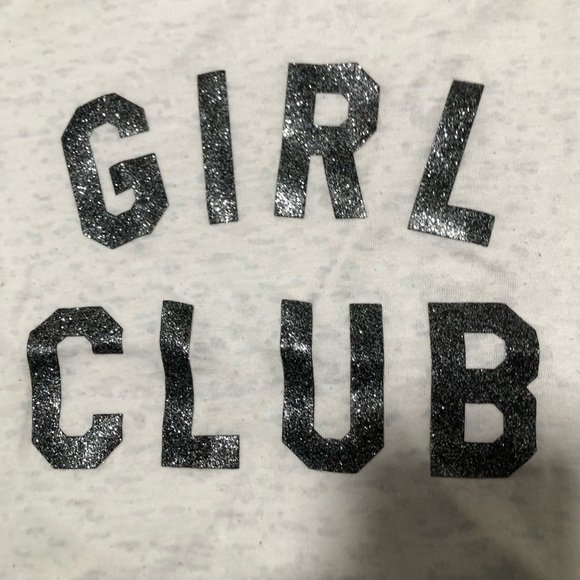 H&M Kids "GIRL CLUB" Graphic Crop Top - White, US 10-12Y - Picture 2 of 4